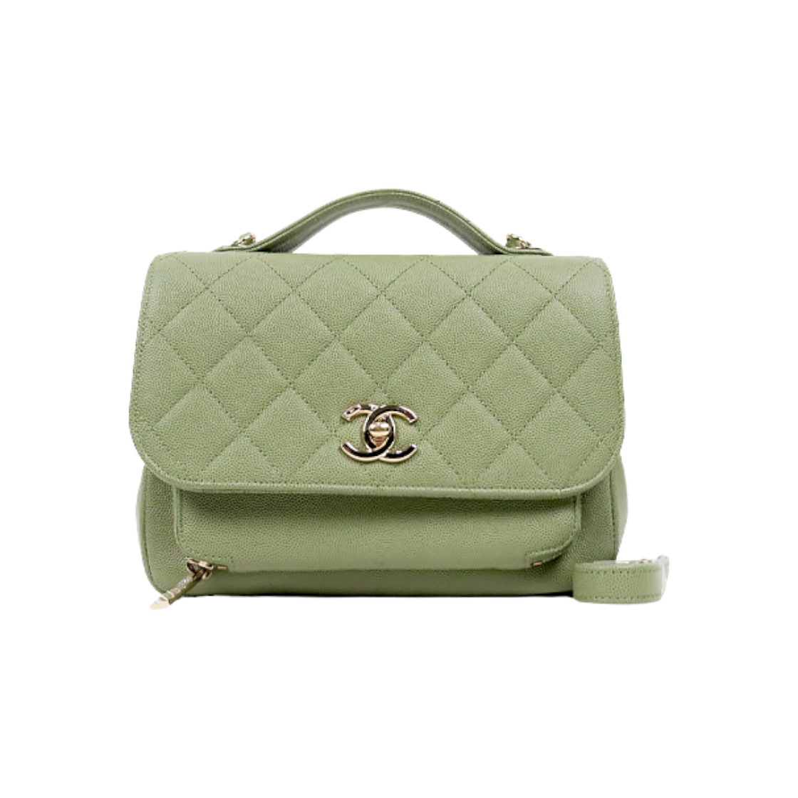 ITW79NM54C54 Chanel Green Business Affinity Bag