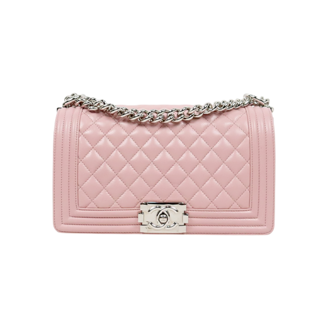 IT9KHBFF8794 Chanel Medium Pink Caviar Boy Shoulder Bag