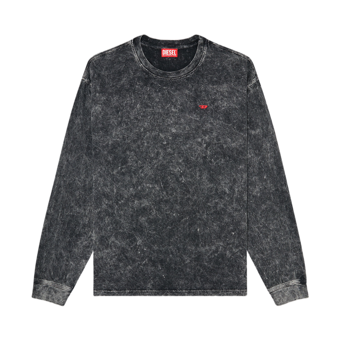 A232260AEBJ-900 Diesel Long Sleeve Top with Treated Effect Dark Grey