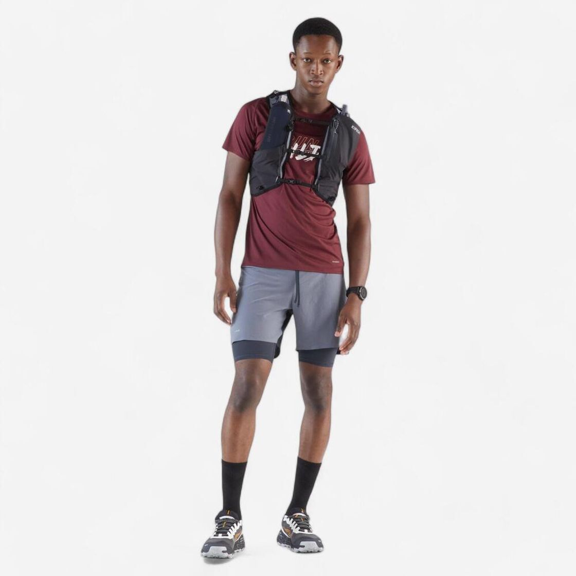 데카트론 트레일 러닝 백 10L 9001L 하이드레이션 팩 포함 스모크 블랙(Decathlon Trail Running Bag 10L 900 Includes 1L Hydration Pack Smoke Black) - 8