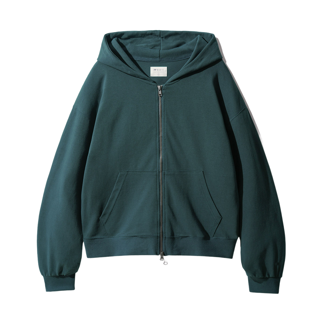 SJHD1553_forestgreen_29 FP142 Two ply light zip-up hoodie Forestgreen SJHD1553