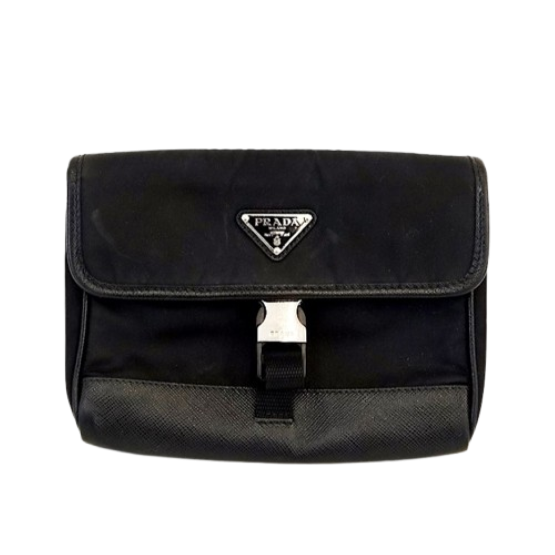 ITTTPLHNRFA4 Prada Nylon and Saffiano Leather Smartphone Case Black
