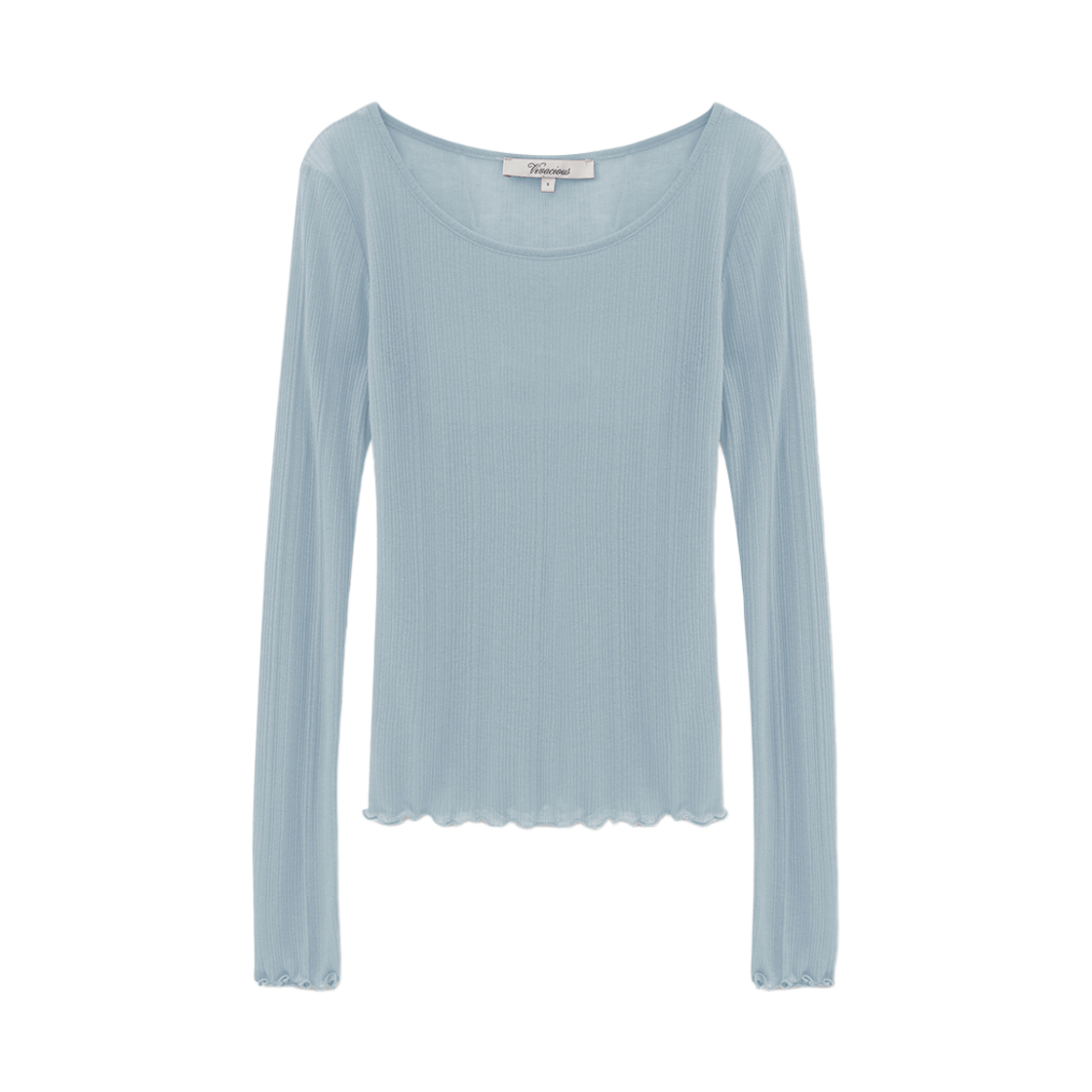 VV62TS05BL VIVACIOUS Merrow See-through Golji Tee BLUE