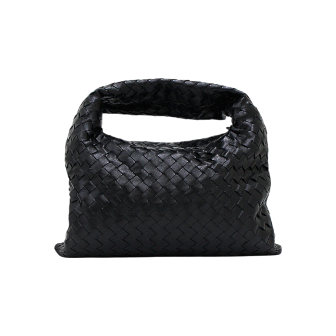 IT3PK4DASIUL Bottega Veneta Black Intrecciato Hobo Bag