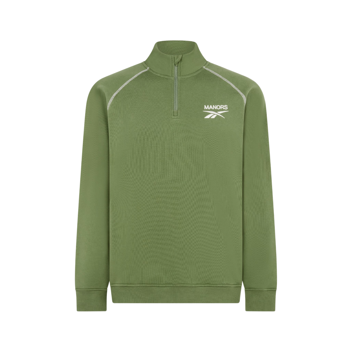 MG16399010 Manors Golf X Reebok Organic Quarter zip Pull Over Legacy Green