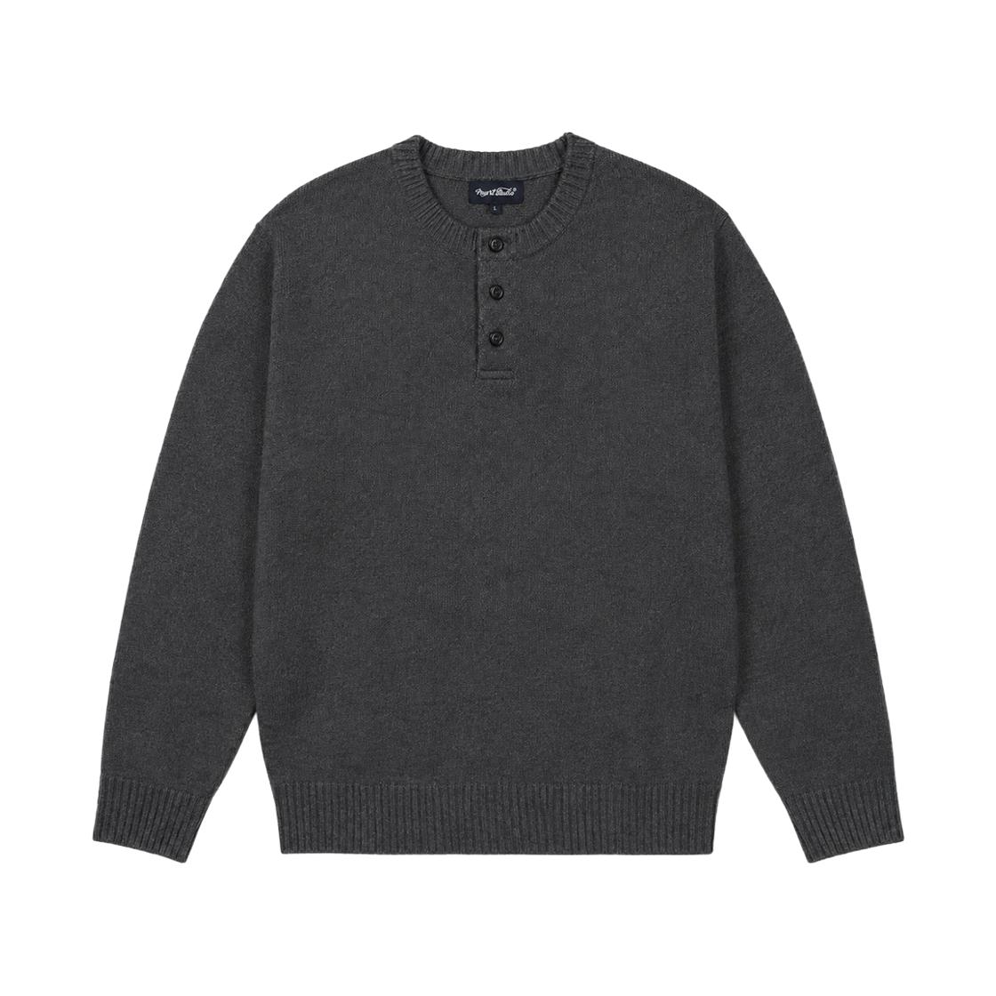 Clothes14 NUART STUDIO Arbo Henley Neck Knit Heather Gray