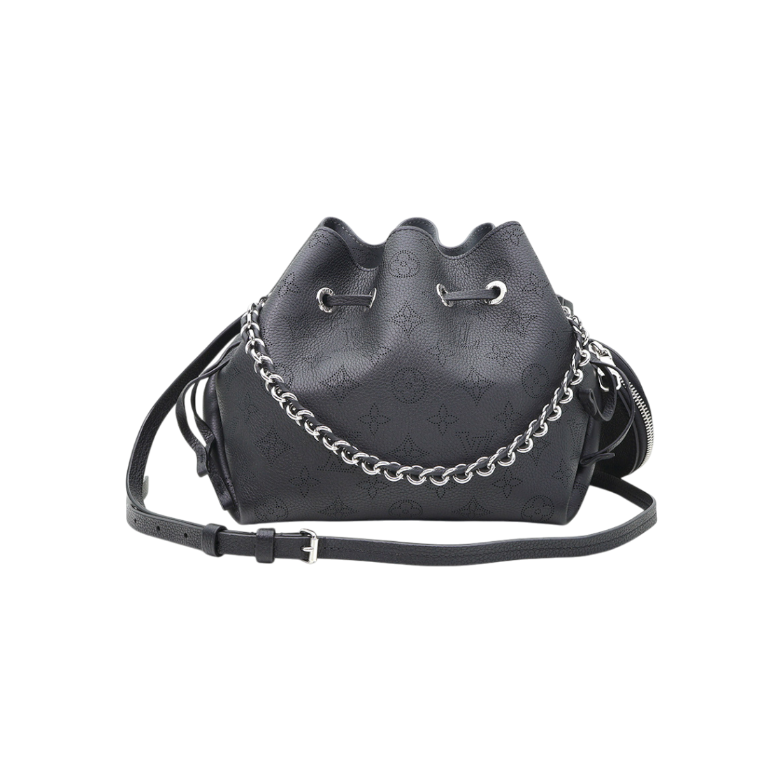 ITPKCFHOEIL9 Louis Vuitton Black Mahina Calfskin Bella Bucket