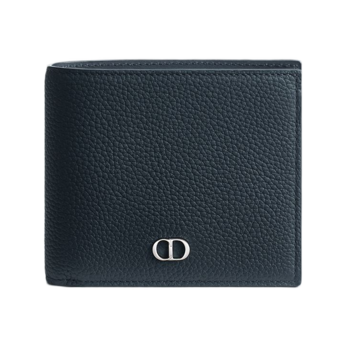 2ICBC347IDC-H56E Dior CD Icon Coin Pocket Wallet Grained Calfskin Navy Blue