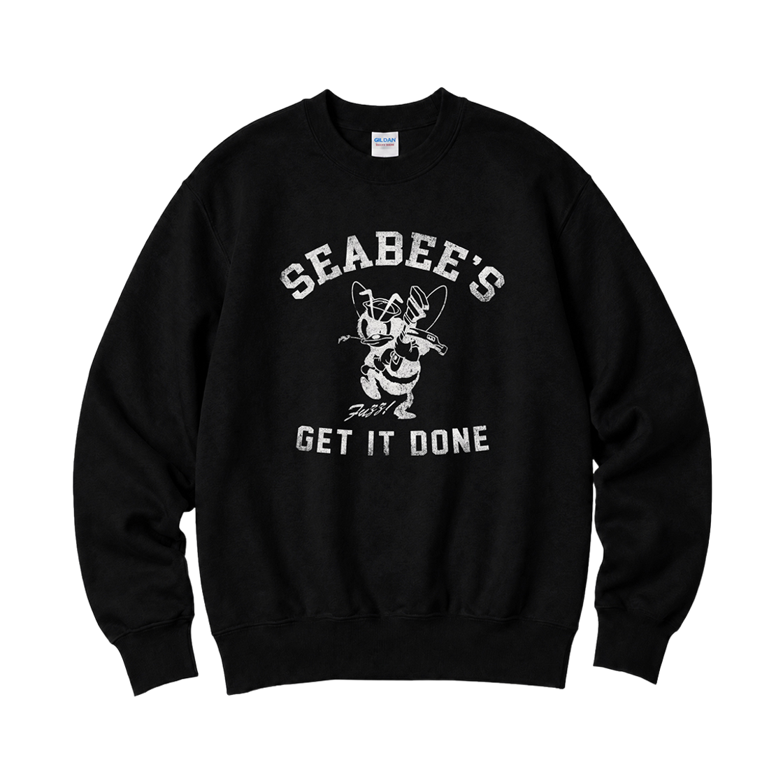 88000_copy Gildan X Vintage Collection SEABEE'S Crewneck Sweat shirt Black
