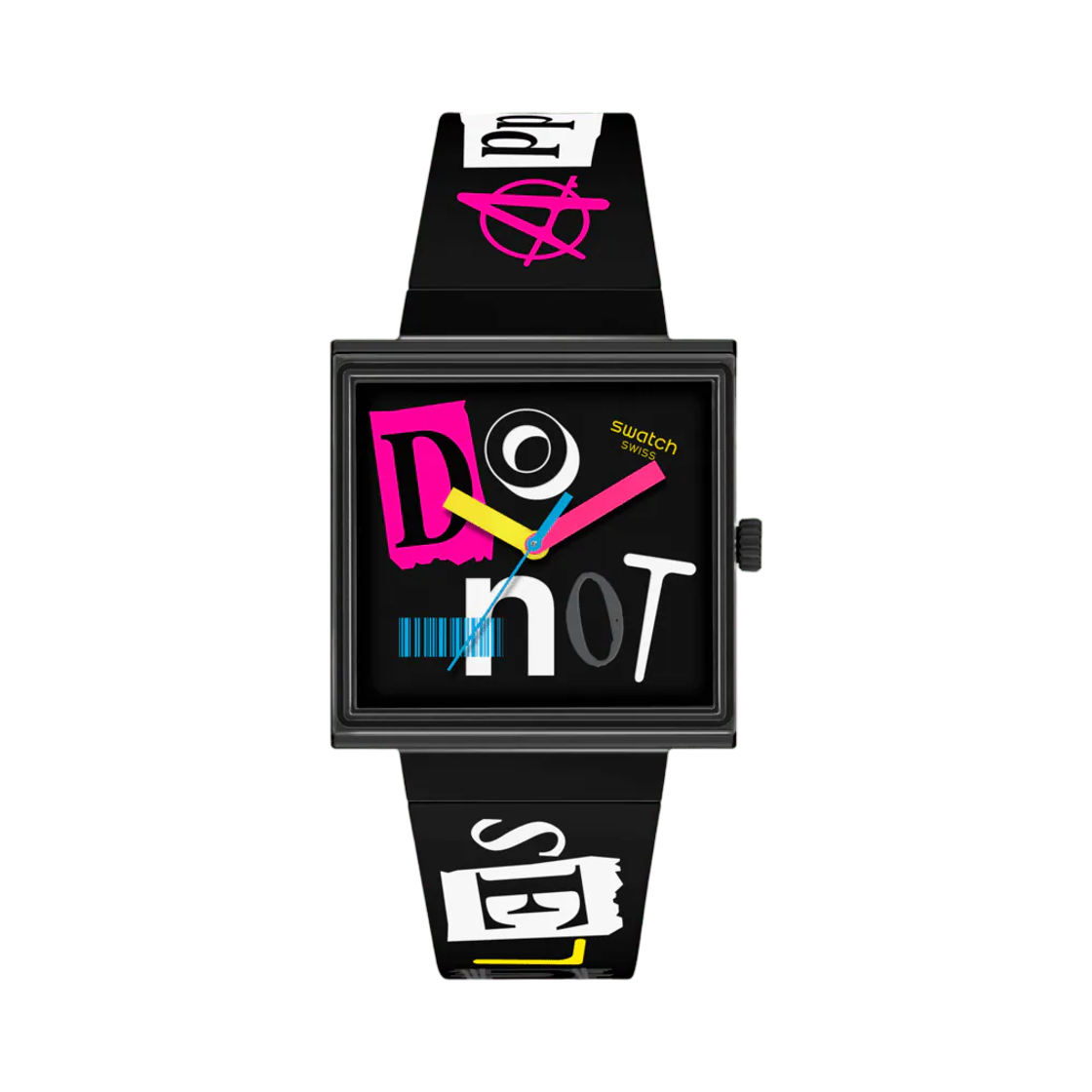 SO34B100 Swatch Pierced Edge Matte Black