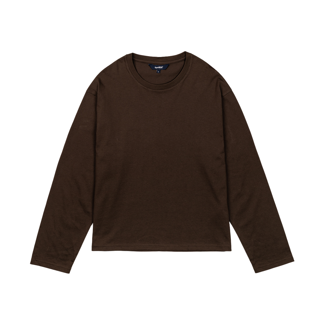 Clothes35 NUART STUDIO Flow Cropped Long Sleeve T-Shirt Brown