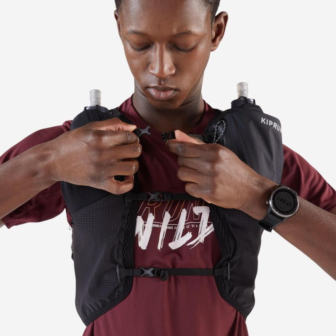 데카트론 트레일 러닝 백 15L 울트라 2L 하이드레이션 팩 포함 스모크 블랙(Decathlon Trail Running Bag 15L Ultra Includes 2L Hydration Pack Smoke Black) - 4