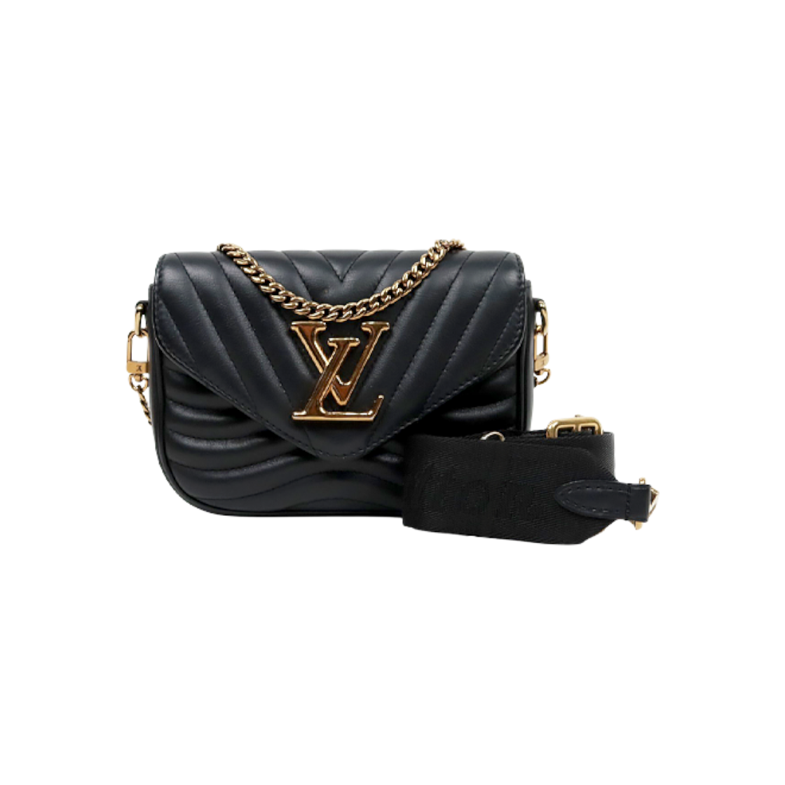 IT9LN55JTEBN Louis Vuitton Black Multi Pochette New Wave Shoulder Bag