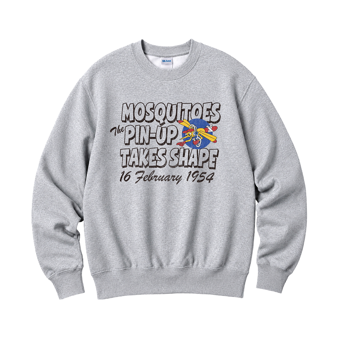 88000_copy Gildan X Vintage Collection 1954 MOSQUITOES Crewneck Sweat shirt Grey