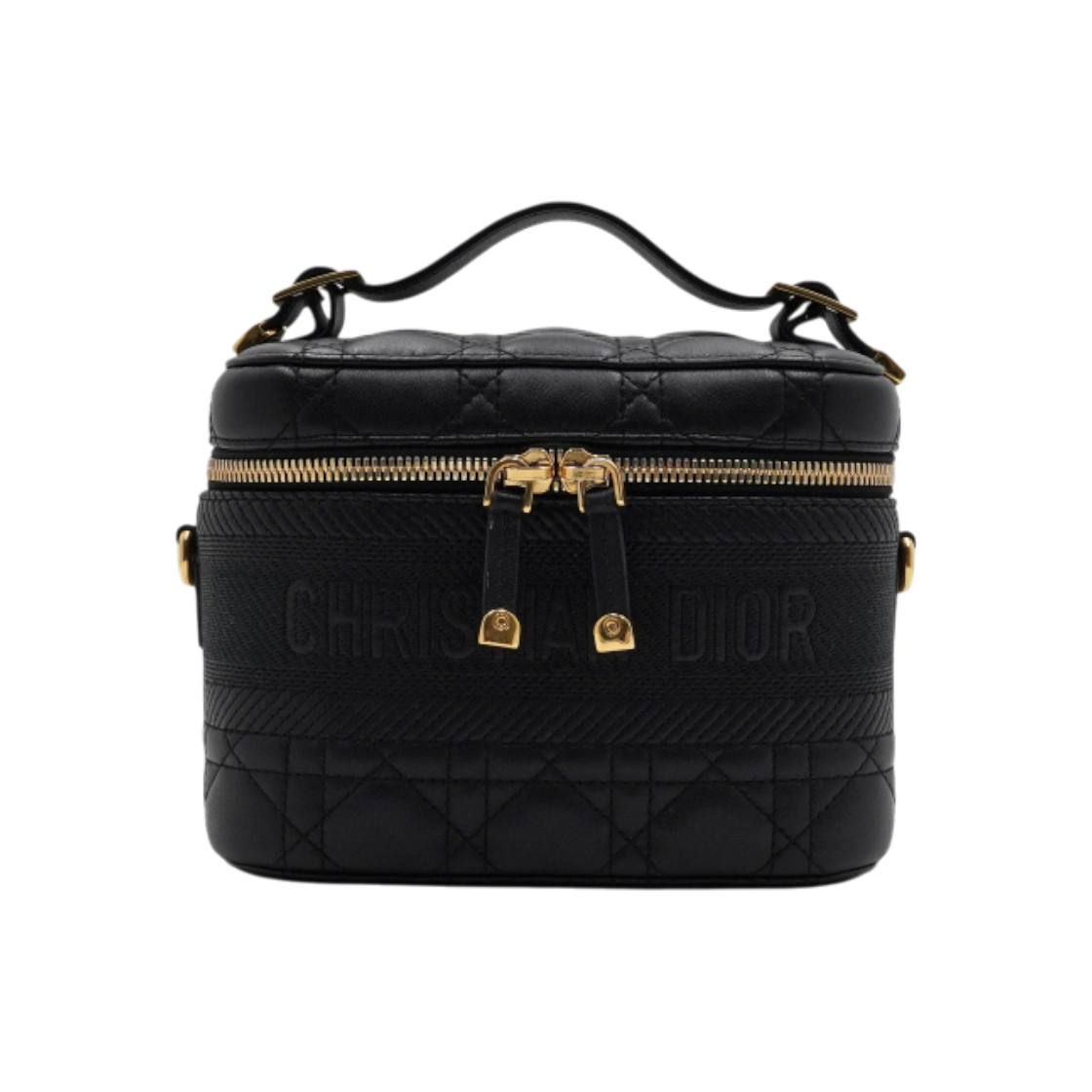 IT6CMH8O27EB Dior Black Travel Vanity Small Tote Bag