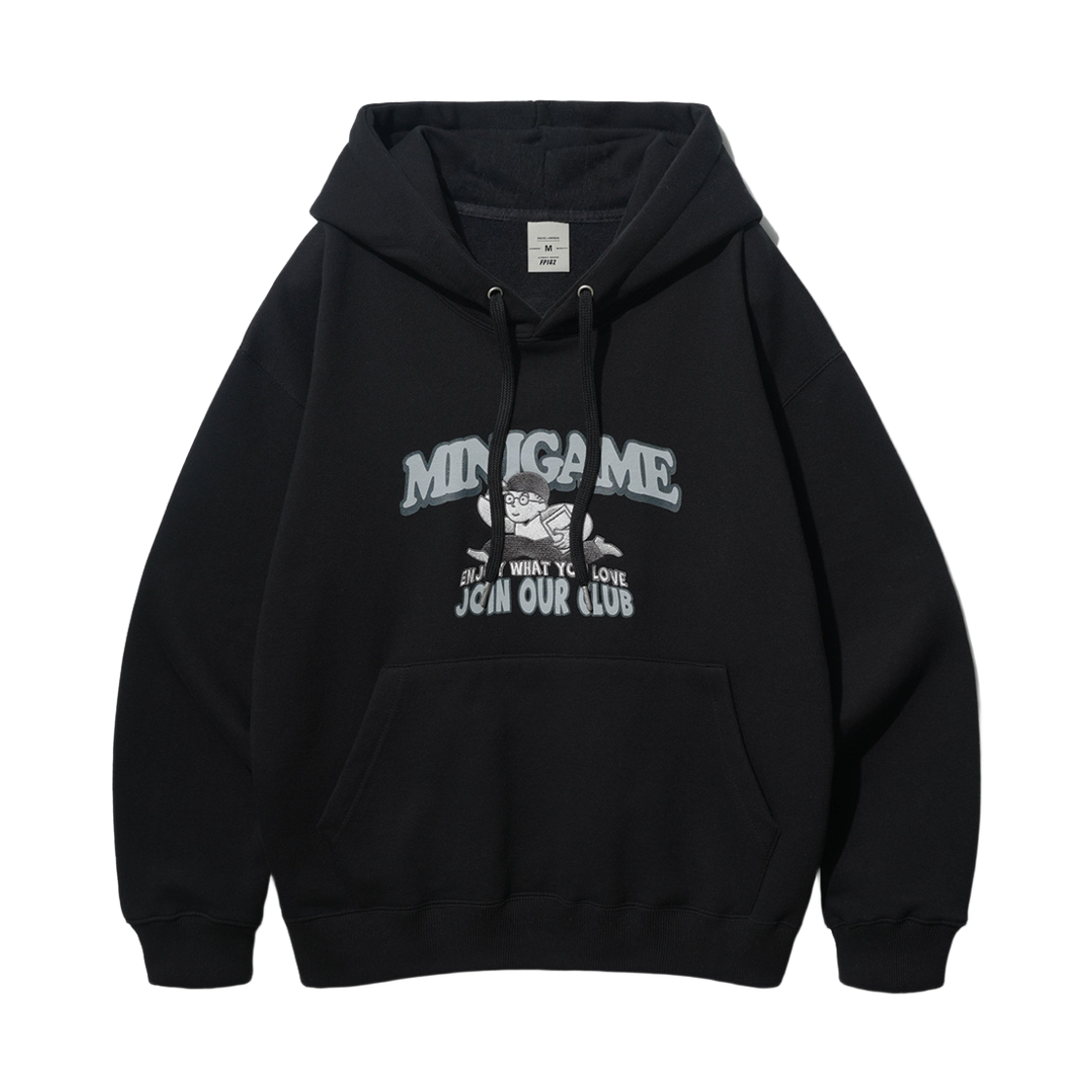 YKHD1336_black_29 FP142 Hobbyclub minigame hood t-shirt black YKHD1336