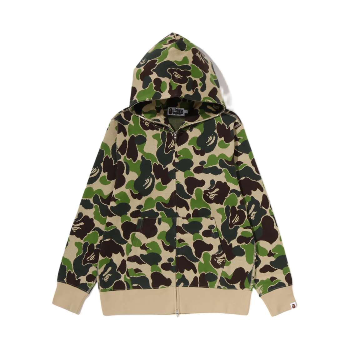 - BAPE ABC Camo Jacquard Full Zip Hoodie Green