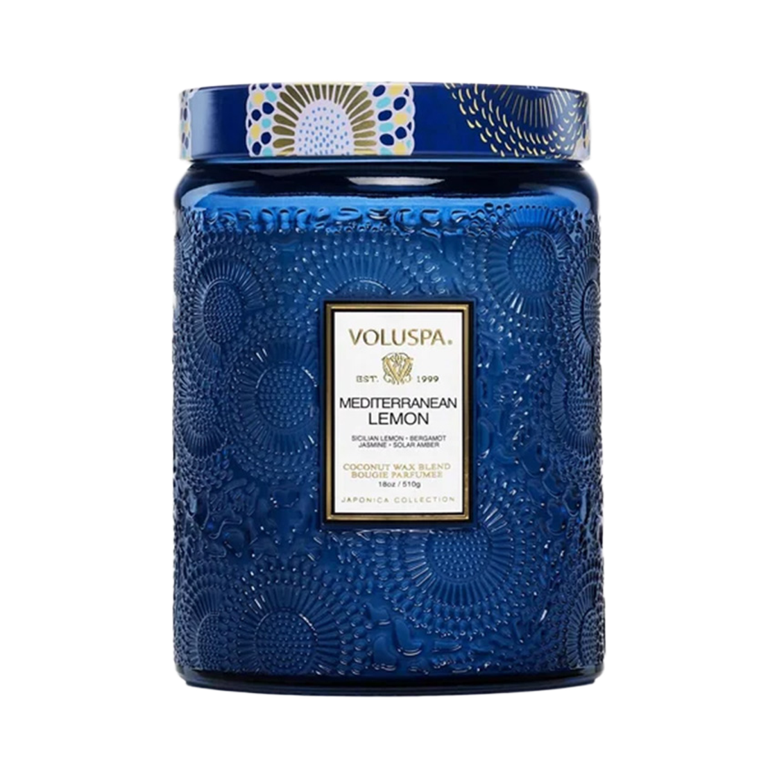 볼루스파메디터레이니언 레몬 L글라스 18oz(VOLUSPA Mediterranean Lemon L Glass Candle 18oz)