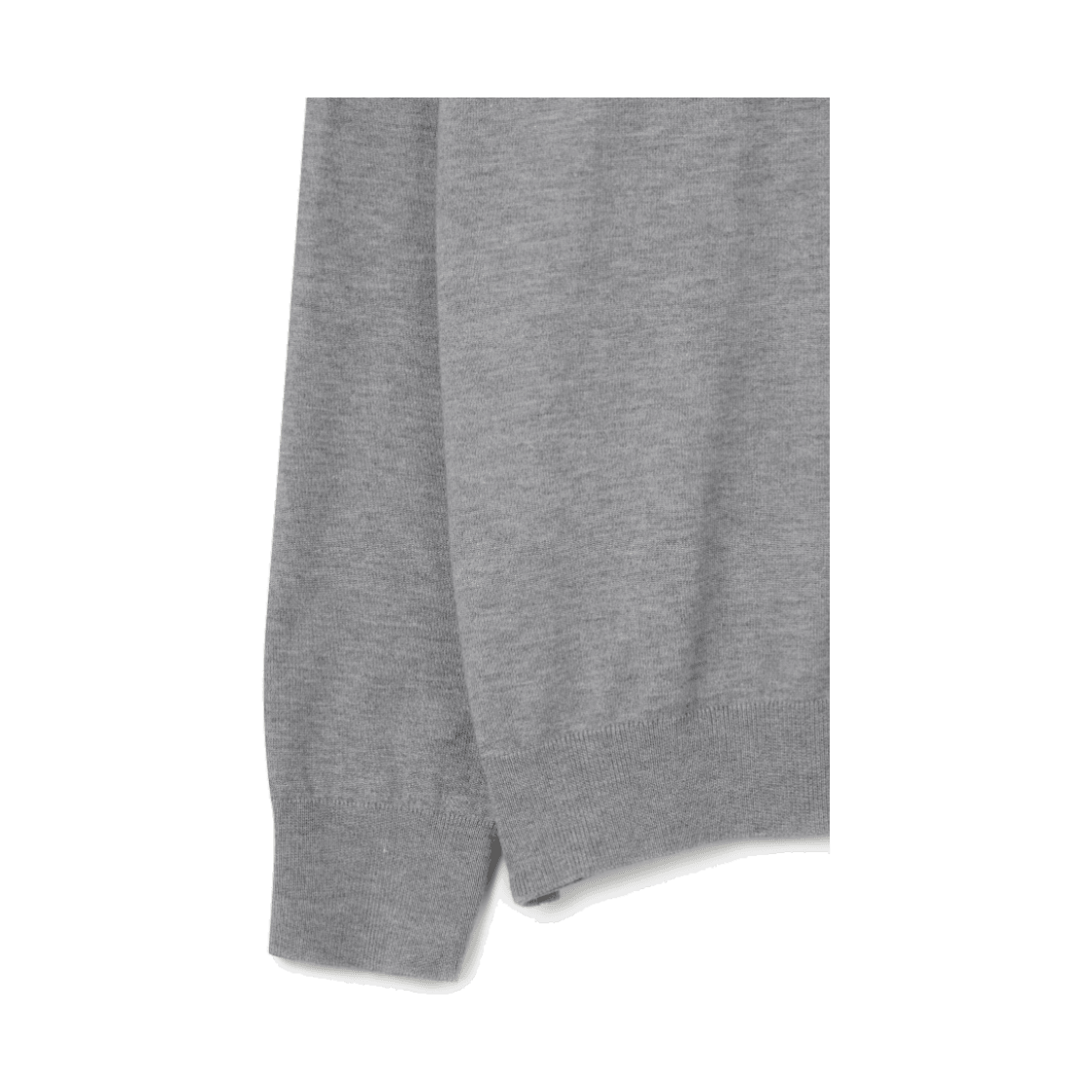 24/7 시리즈 파인 리브드 브이넥 12GG 니트 멜란지 그레이(24/7 series Fine Ribbed V-neck 12GG Knit Melange Gray) - 4