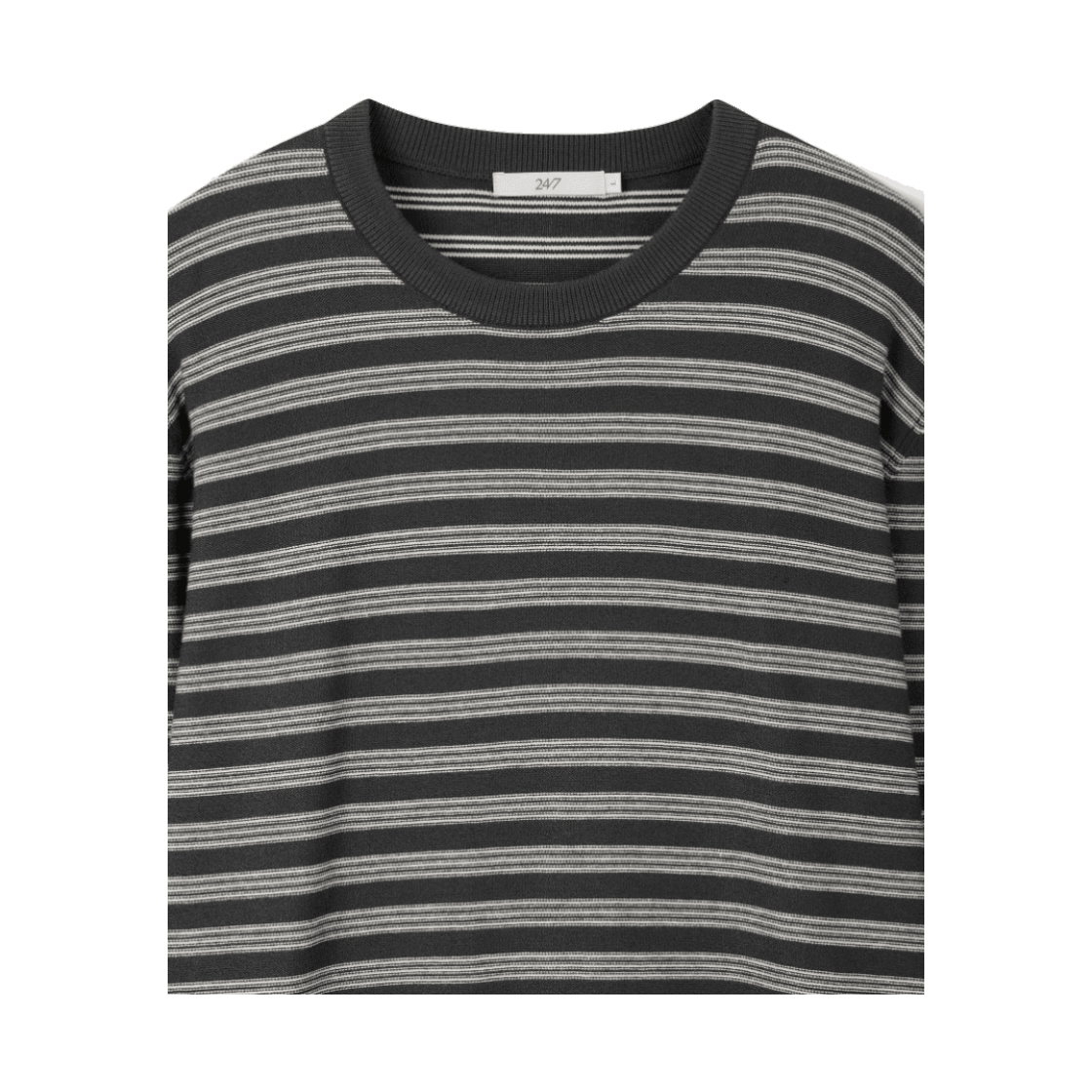 24/7 시리즈 멀티 스트라이프 니트 스웨터 차콜(24/7 series Multi Stripe Knit Sweater Charcoal) - 3