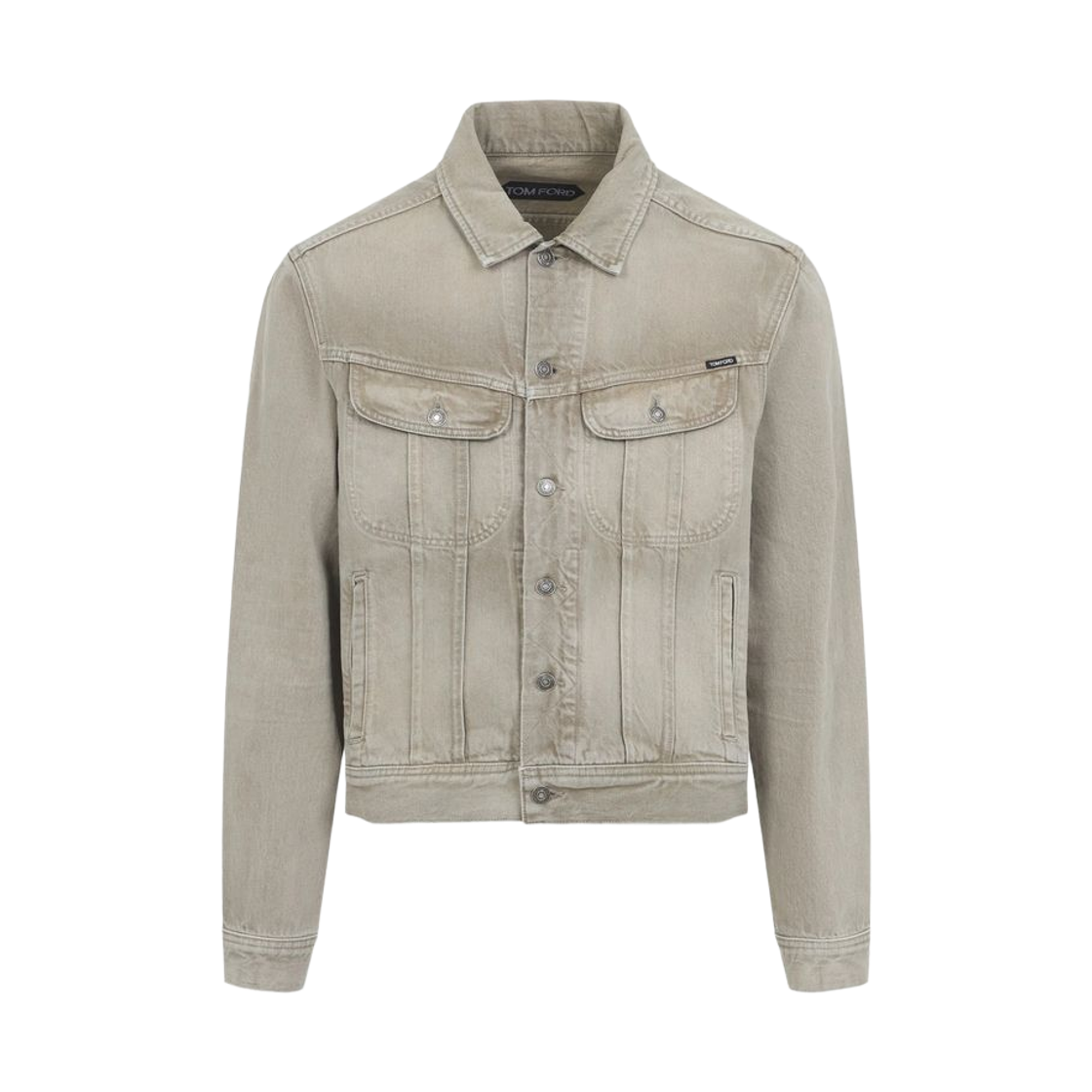 DJI001-DMC103-JBZ Tom Ford Selvege Denim Icon Jacket Washed Sand