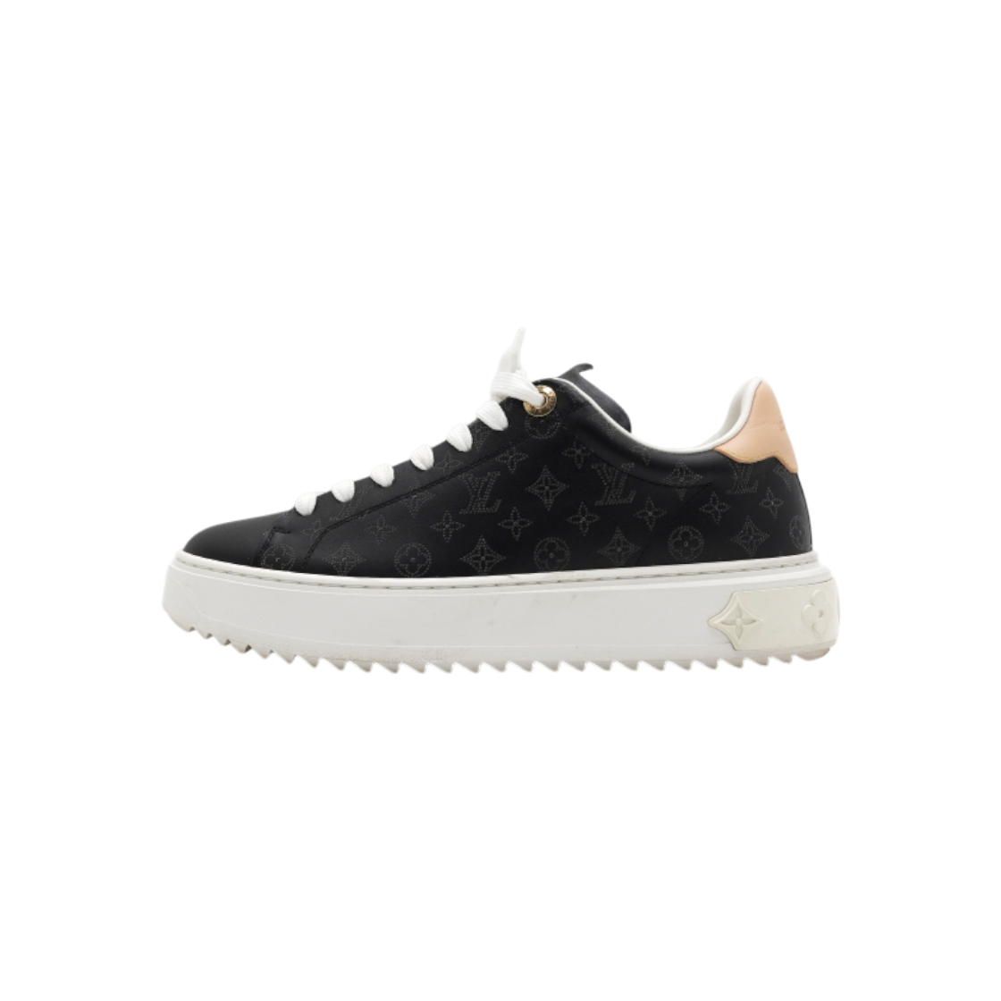 IT464JK3E5VV Louis Vuitton Black Monogram Canvas Timeout Sneakers
