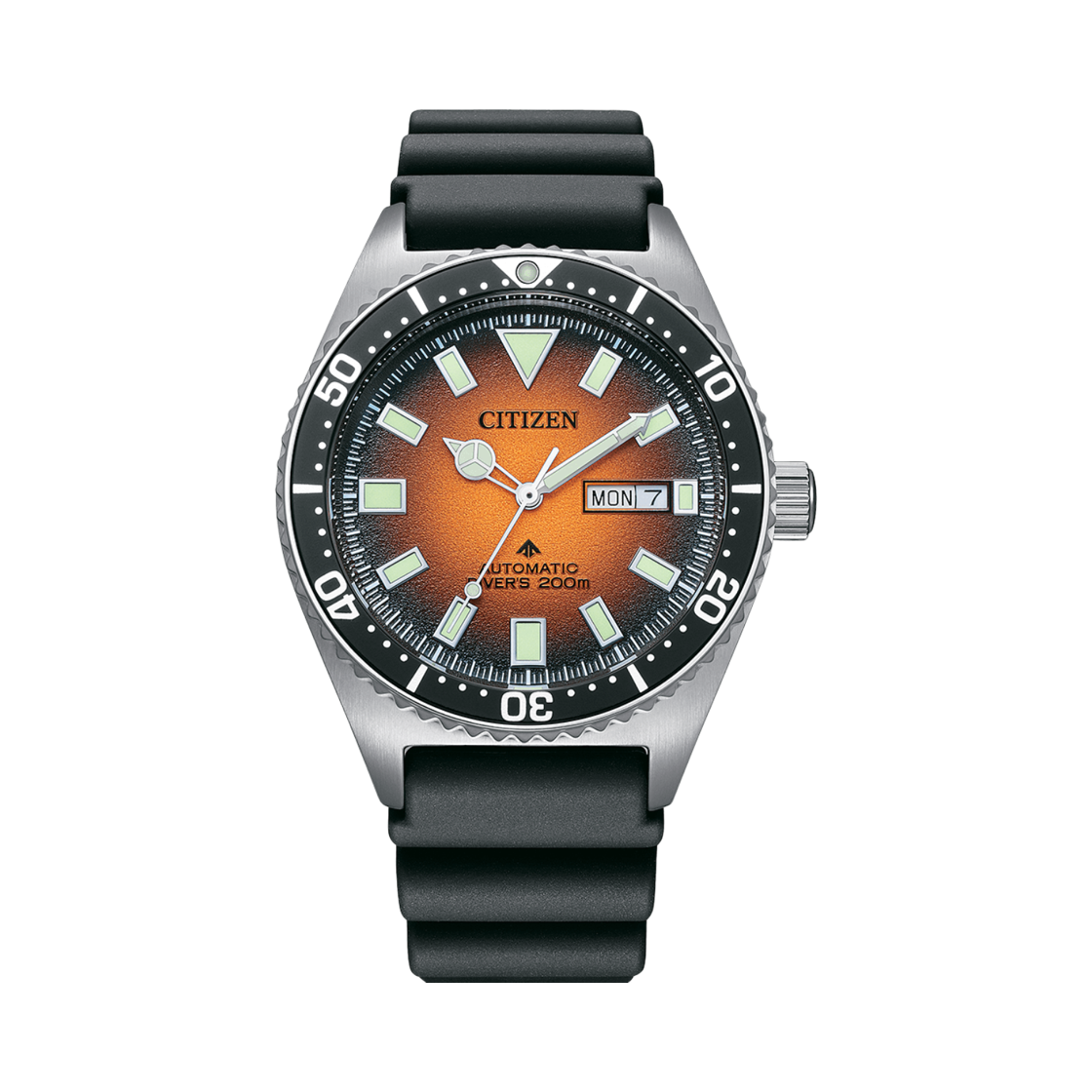 NY0120-01Z Citizen Promaster Marine Automatic 41mm Polyurethane Black Orange