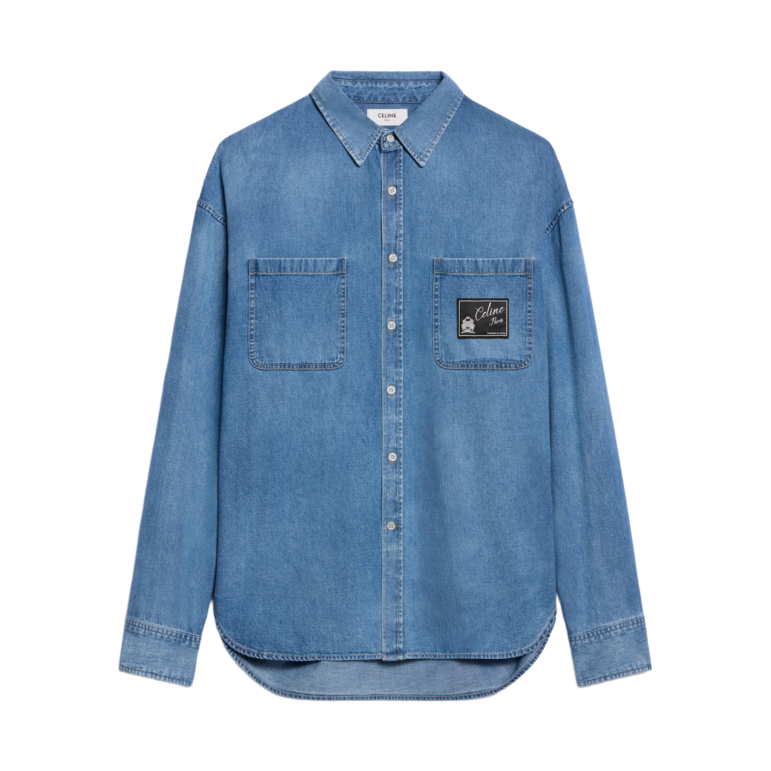 RC0N52N67-GDP1 Celine Cotton Denim Shirt Indigo Whisper