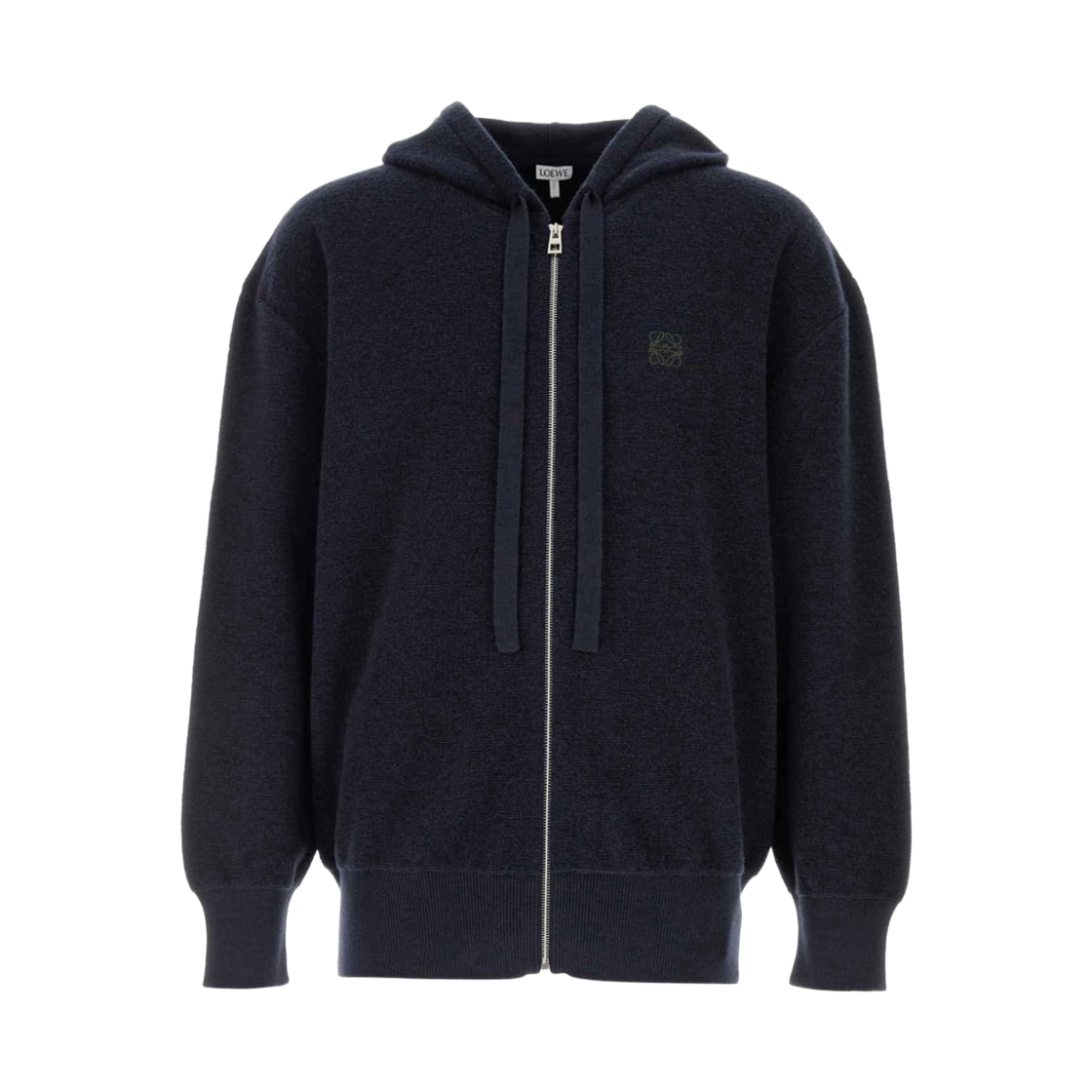 H526Y16KAT-5110 Loewe Wool Knit Hoodie Navy Blue