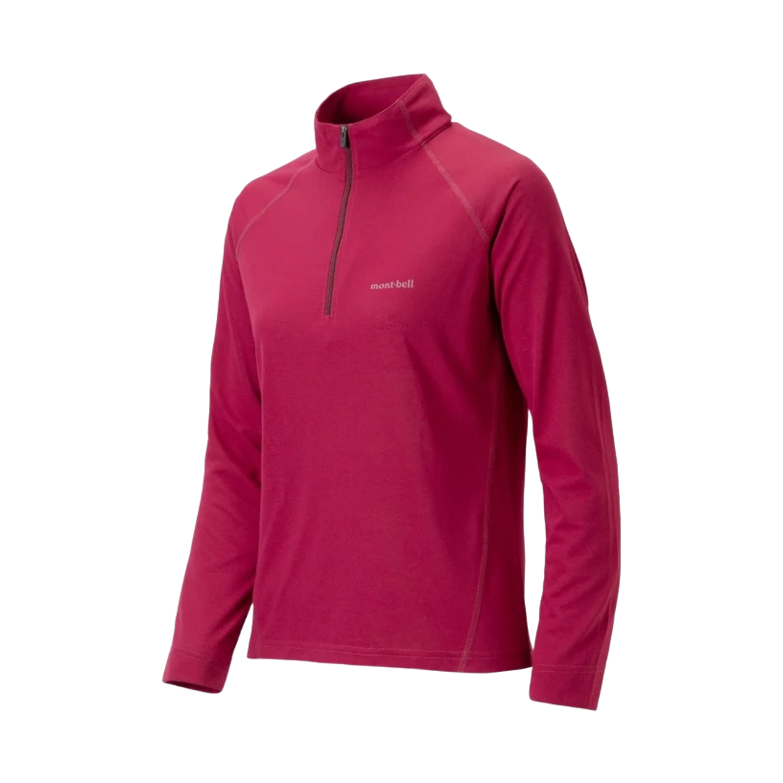 1114125 (W) Montbell Wickron Zip Shirt Wine Red