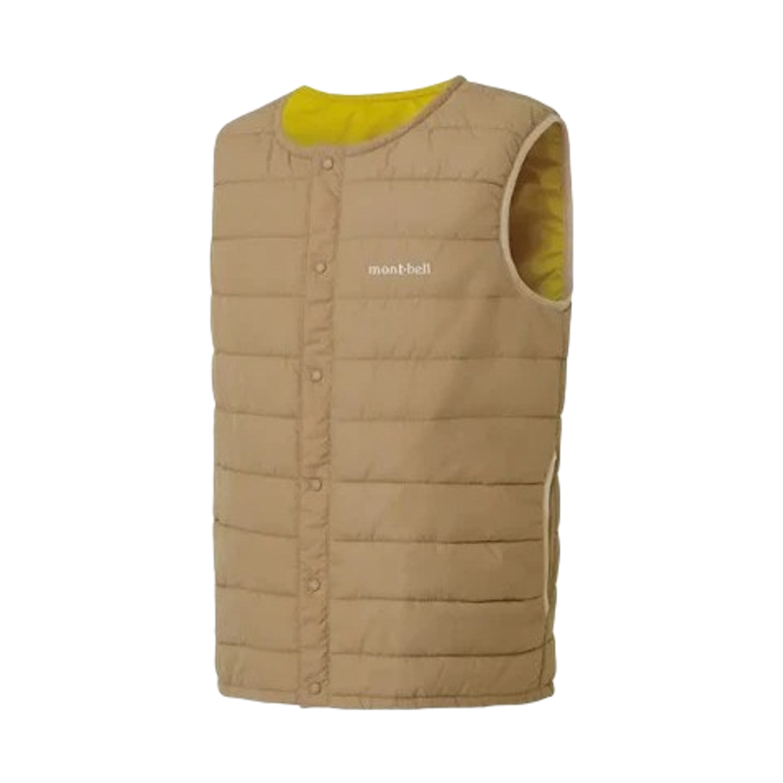 1101635 (Kids) Montbell Thermawrap Round Neck Vest Light Tan Mustard