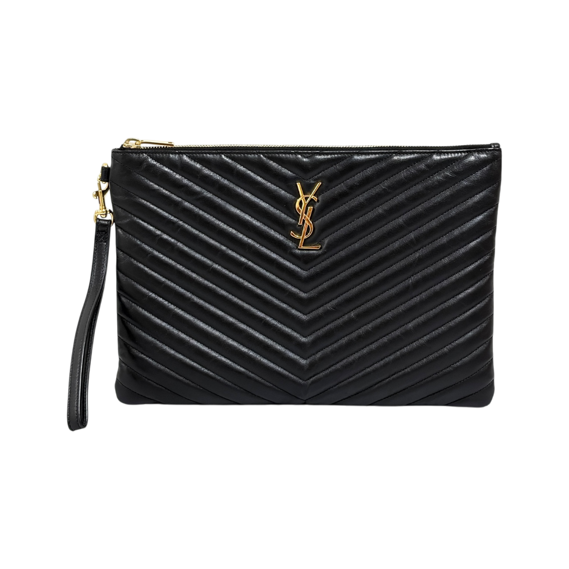 ITE34N2D9HL2 Saint Laurent Matelasse Clutch Bag New Medium Black