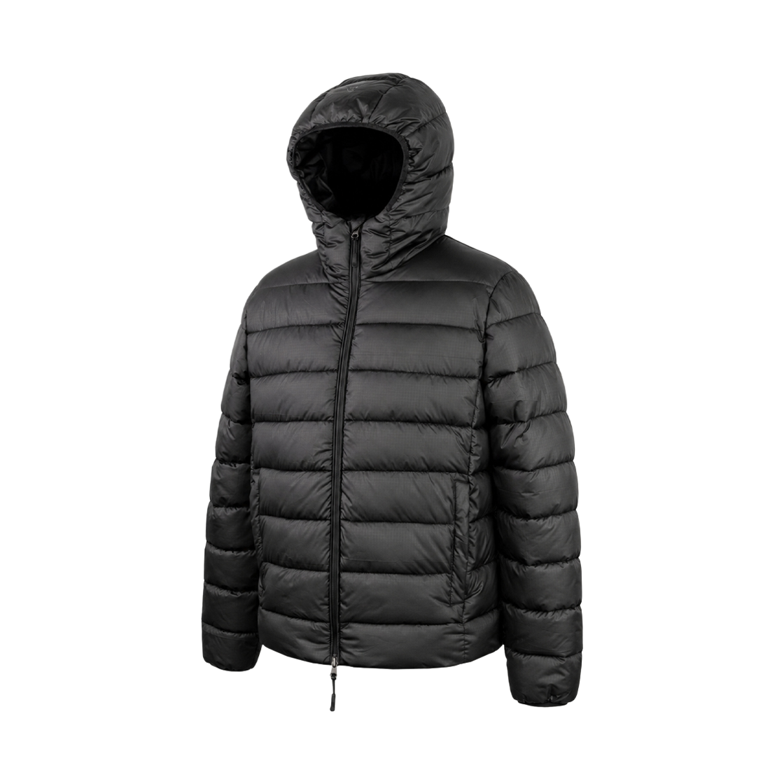 누아트 스튜디오 솔리드 후디드 라이트 패딩 자켓 블랙(NUART STUDIO Solid Hooded Light Puffer Jacket Black) - 2