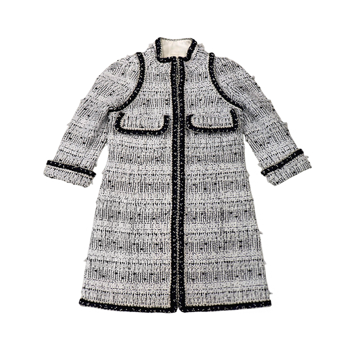 ITRTADUKCOIT Chanel White Tweed Long Dress