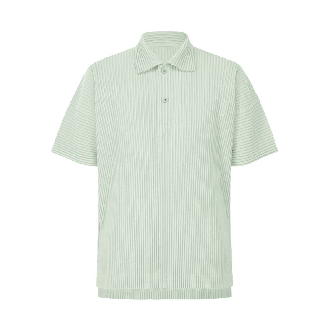 HP61-JM061-70 Homme Plisse Issey Miyake MC June Short Sleeve Polo Shirt Boboli Moss Ash