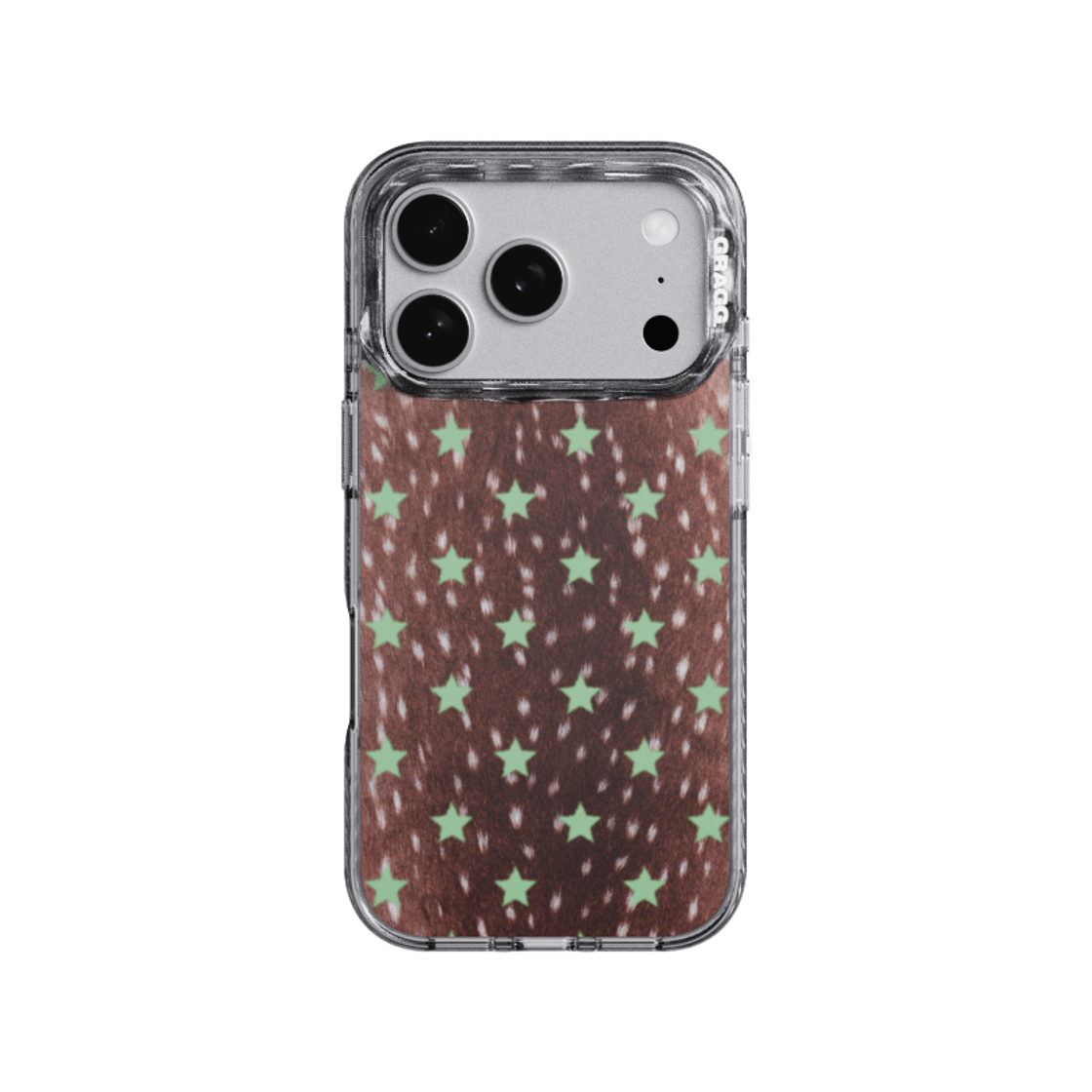그래그 프레임 패턴 케이스 클리어 블랙 프레어리 스타(GRAGG MAGSAFE LAYERS FRAME CASE CLEAR BLACK - PRAIRIE STAR)