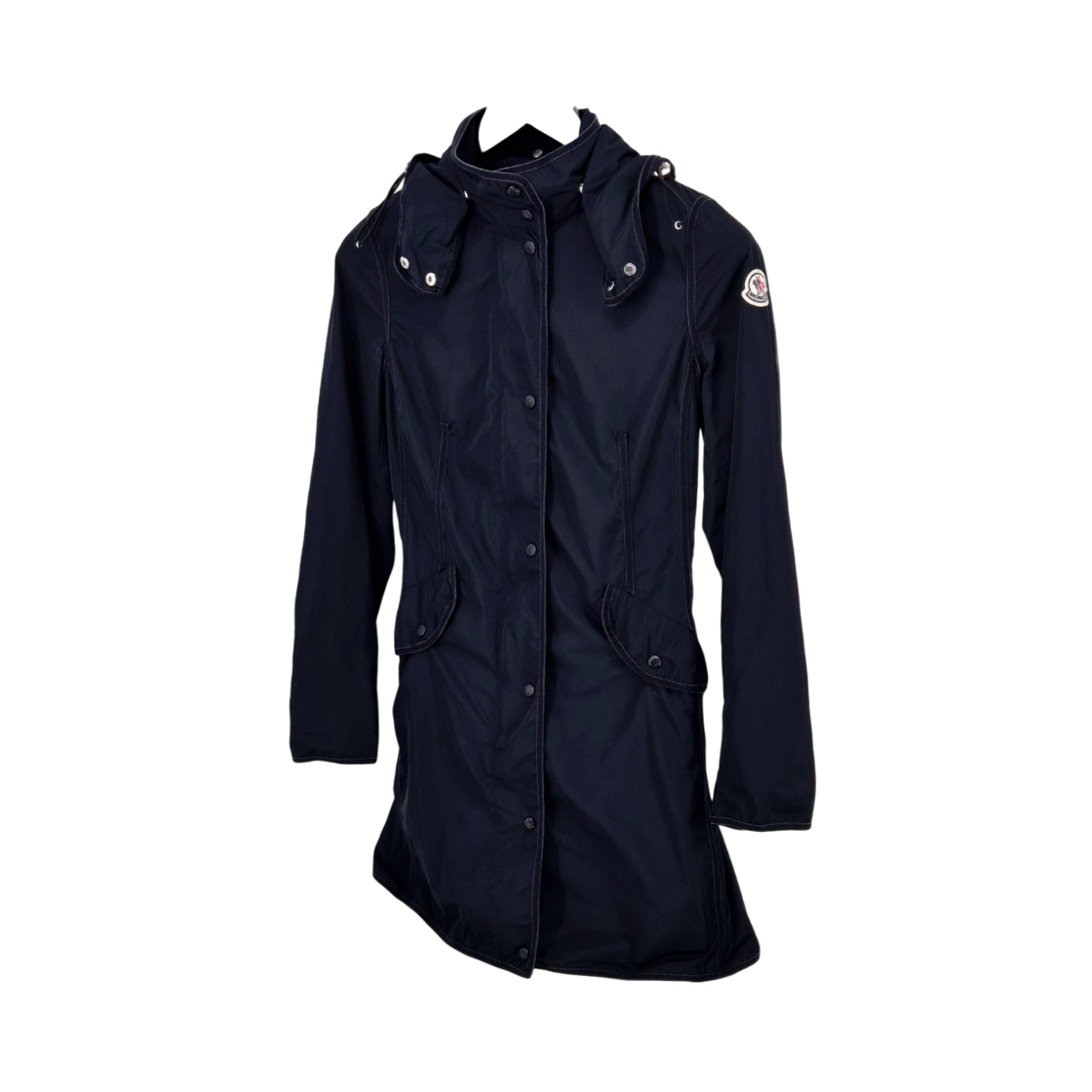 IT4VBRFDV4A9 Moncler Azelia Long Windbreaker Jacket Navy