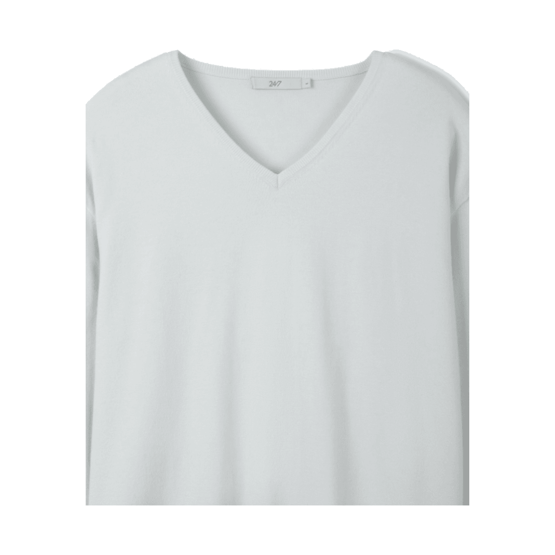24/7 시리즈 파인 리브드 브이넥 12GG 니트 민트(24/7 series Fine Ribbed V-neck 12GG Knit Mint) - 3