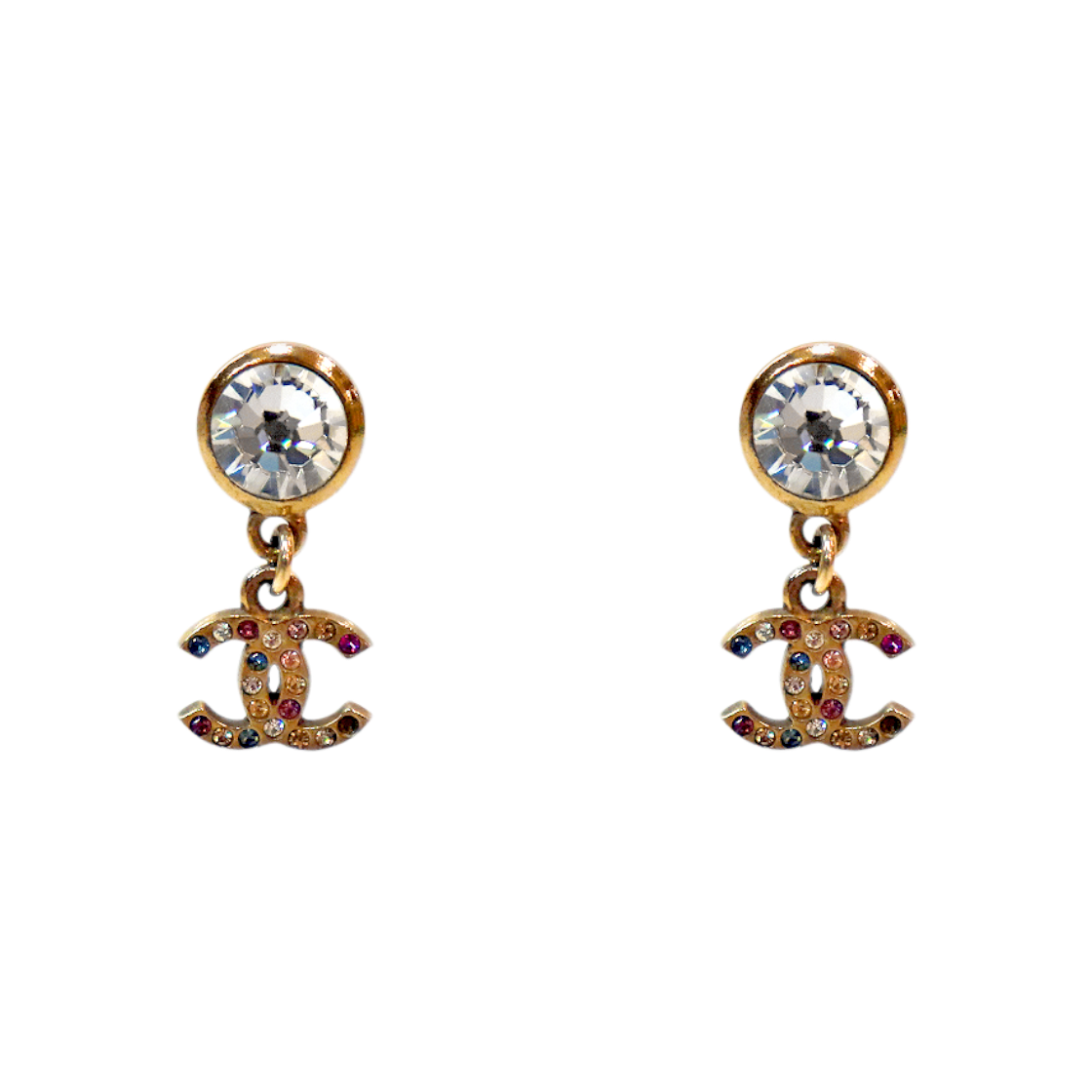 ITAP6F9D95LG Chanel Cubic Drop CC Earrings