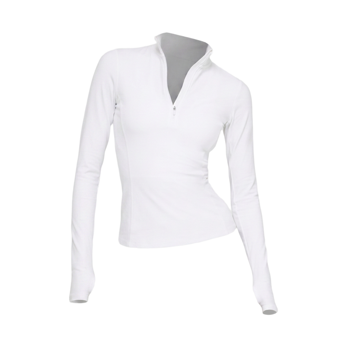 W3694R (W) Alo Yoga Alosoft 1/2 Zip Rapid Pullover White