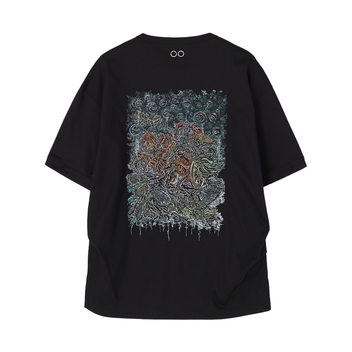송지오 컬렉션 샤리오 엠브로이드 티셔츠 블랙(SONGZIO COLLECTION Chariot Embroidered T Shirt Black) - 2