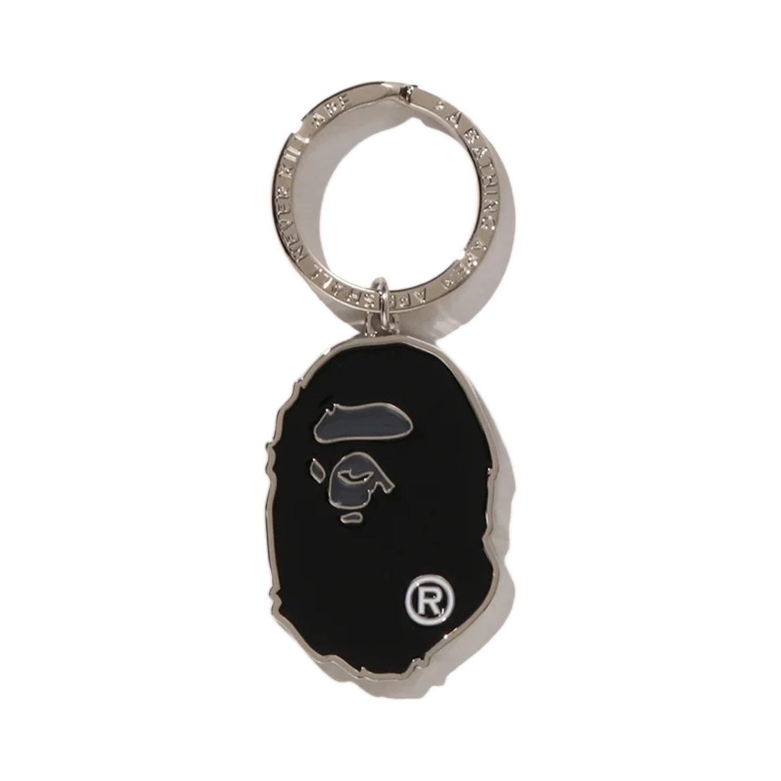 - BAPE Ape Head Metal Keychain Black