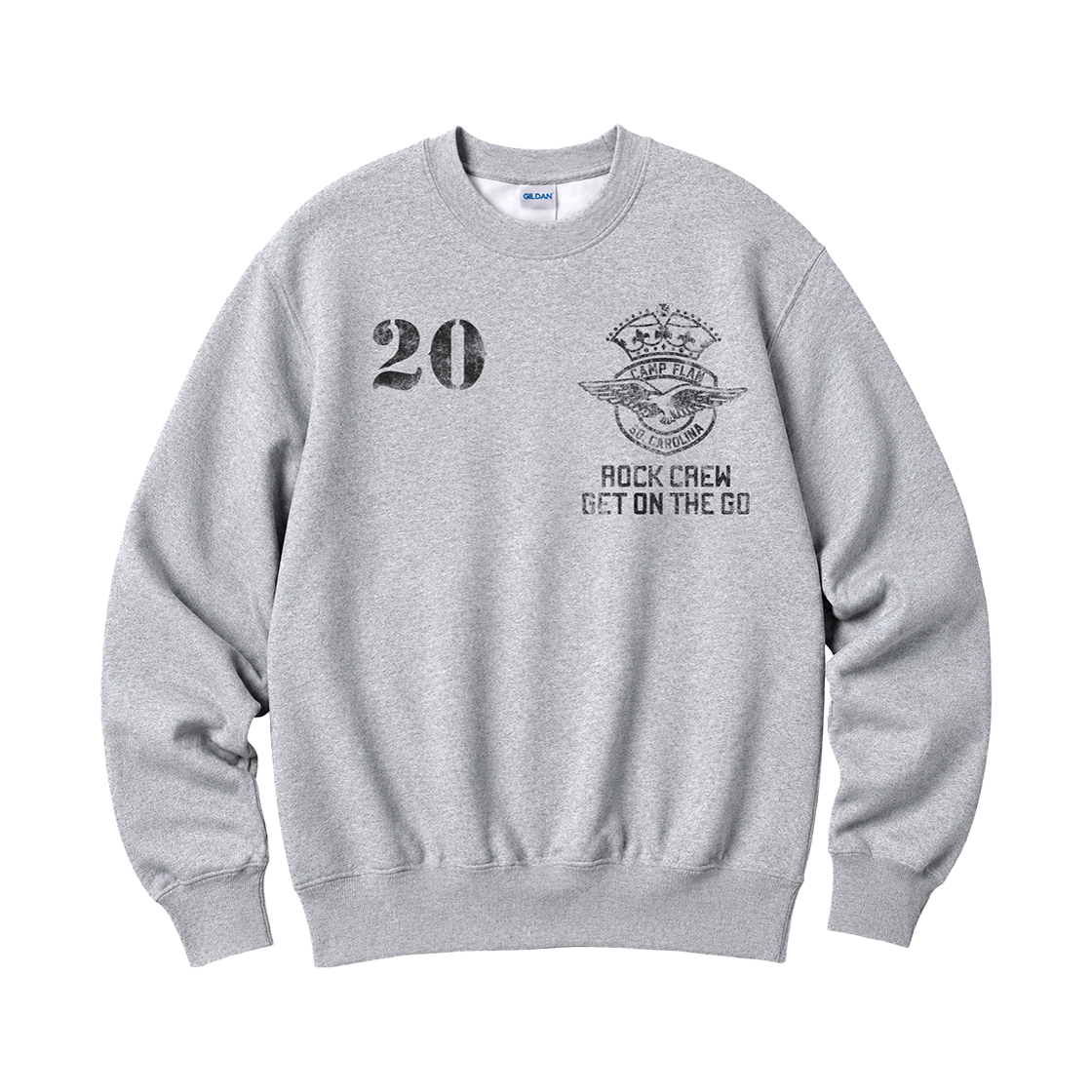 88000_copy Gildan X Vintage Collection ROCK CREW Crewneck Sweat shirt Gray