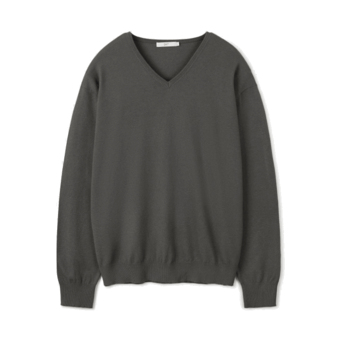TMWAX26705KHX 24/7 series Fine Ribbed V-neck 12GG Knit Khaki