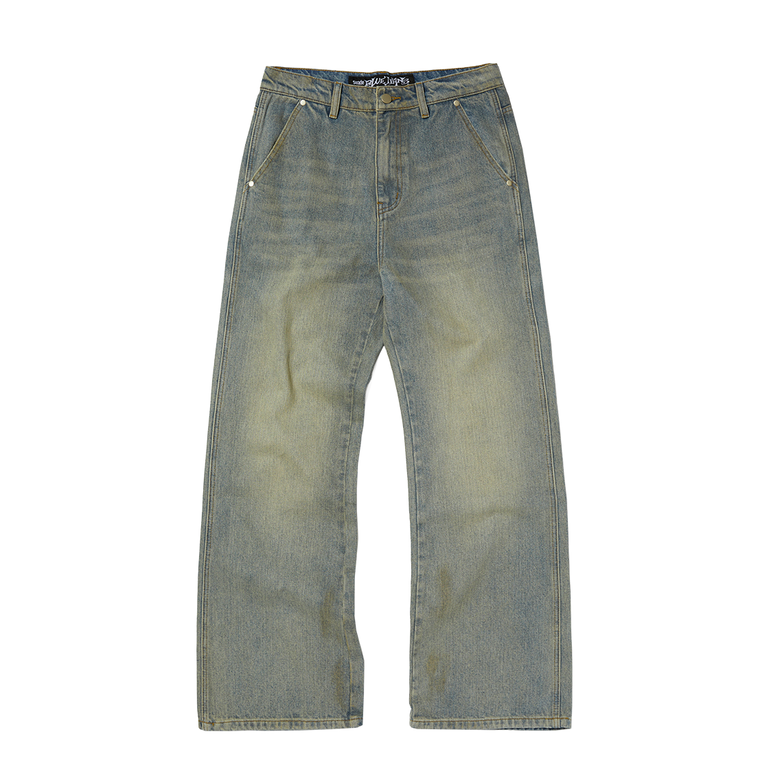 SDFFBO425VB Suade Curved Flare Denim Vintage Blue