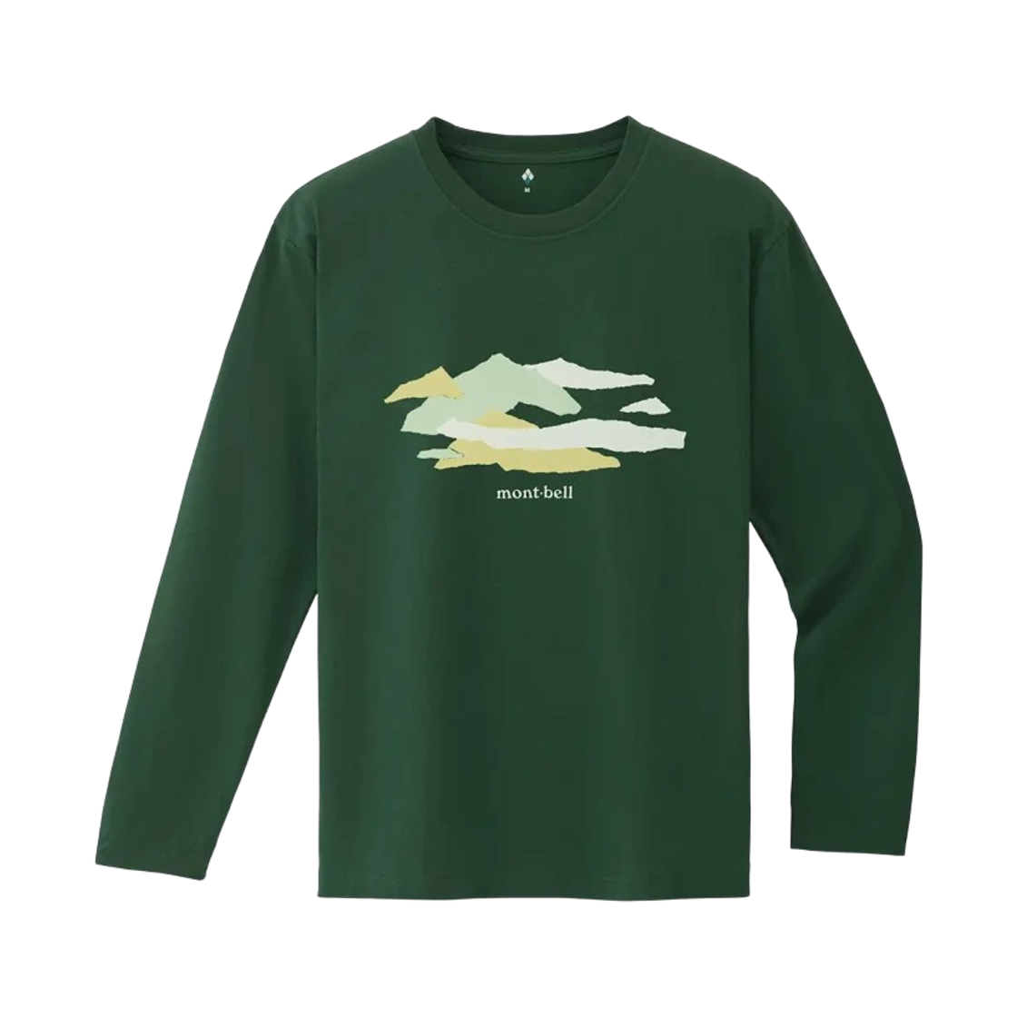 2104826 Montbell Pear Skin Cotton Mountains Long Sleeve T-Shirt Dark Green