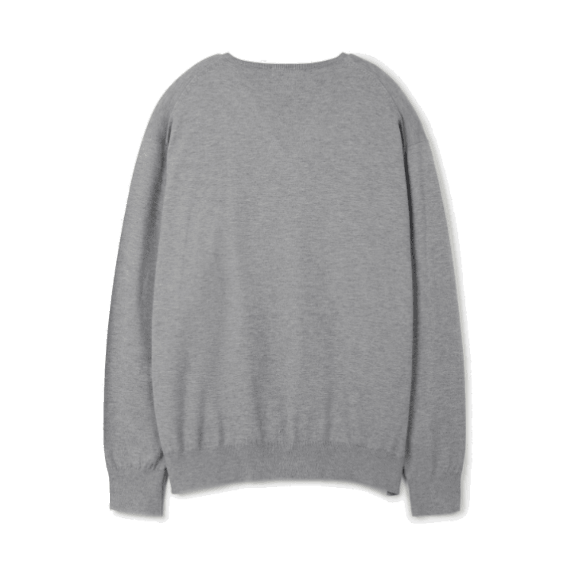 24/7 시리즈 파인 리브드 브이넥 12GG 니트 멜란지 그레이(24/7 series Fine Ribbed V-neck 12GG Knit Melange Gray) - 2