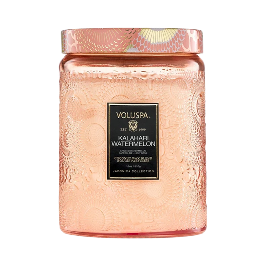 볼루스파칼라하리워터멜론 L글라스 18oz(VOLUSPA Kalahari Watermelon L Glass Candle 18oz)