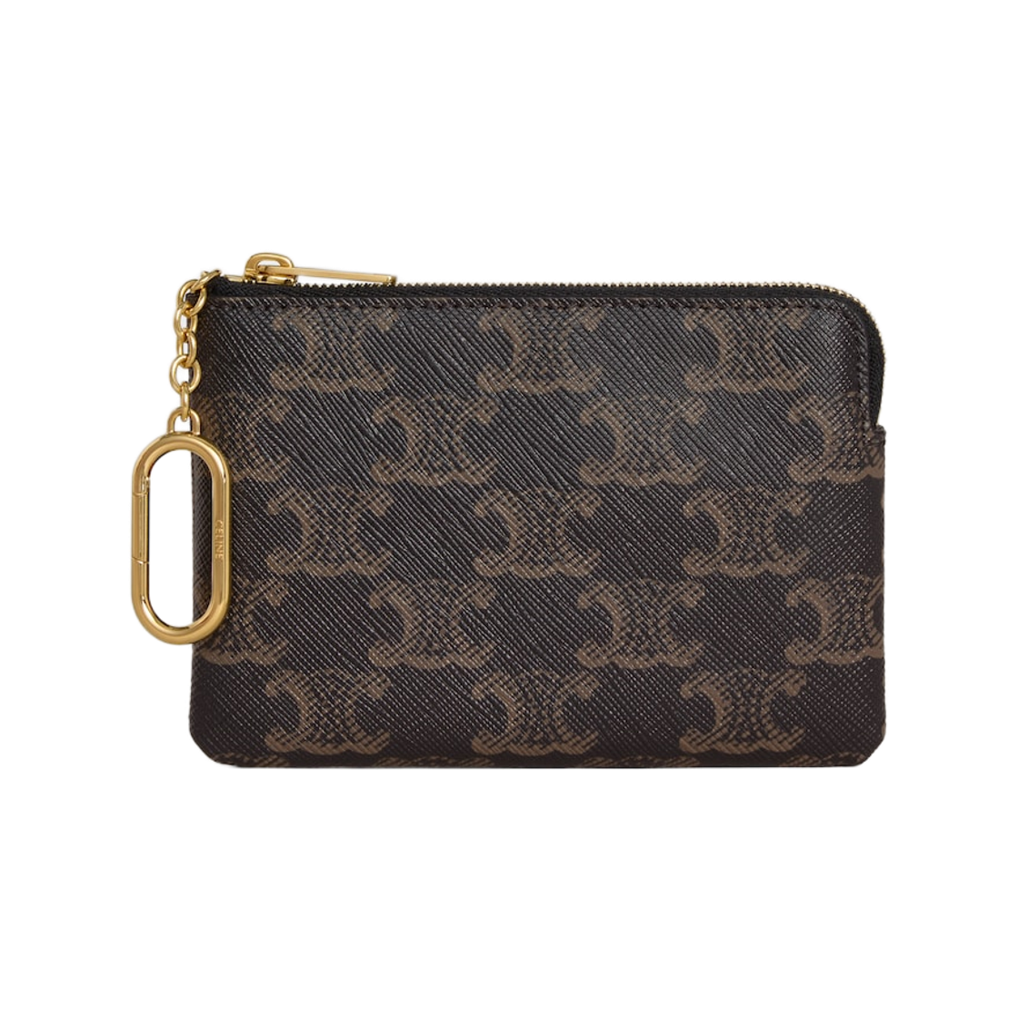 L10A32GW3-38NO Celine Triomphe Canvas Coin Purse Black