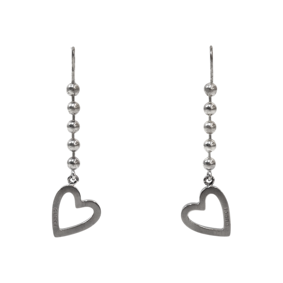 IT79Q6BCETO8 Gucci Bold Heart Silver Earrings
